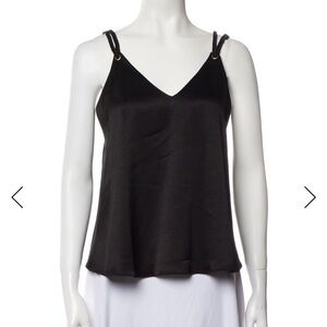 Derek Lam 10 Crosby Intermix V-Neck Sleeveless Crop Top - US 2